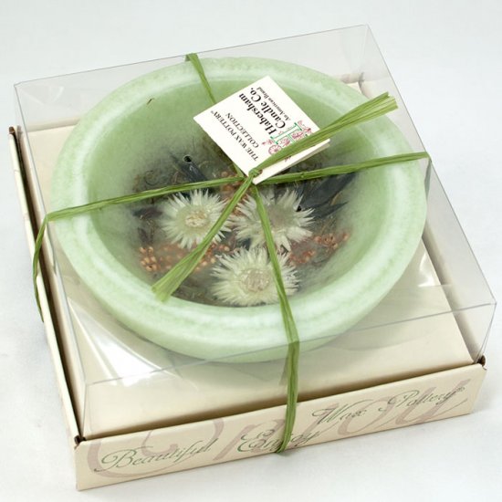 Habersham Wax Pottery Scented Candle Bowl, Sage