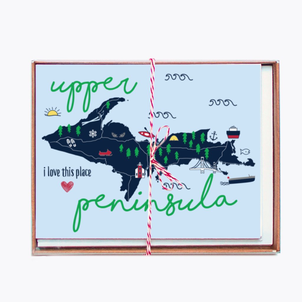 UP of Michigan Notecard Set - The Mole Hole